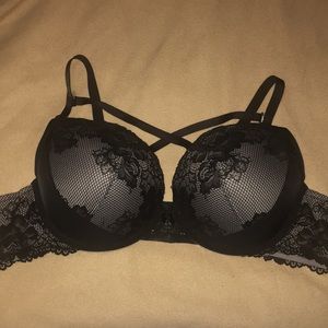 Torrid Black Strappy push-up plunge Bra 44C